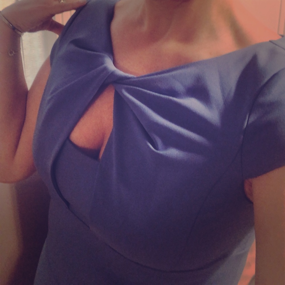 Vera Wang Long Blue bridesmaids gown